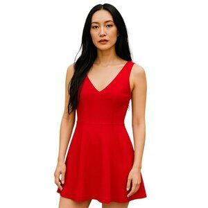 YA Los Angeles Red Crepe Cut Out Back Fit & Flare‎ Dress